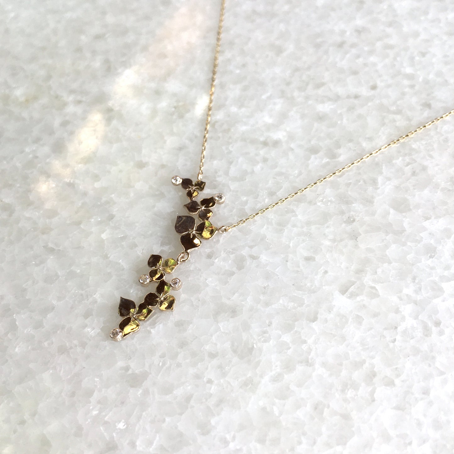 Collana “ortensia” <咲きこぼれる花のネックレス>