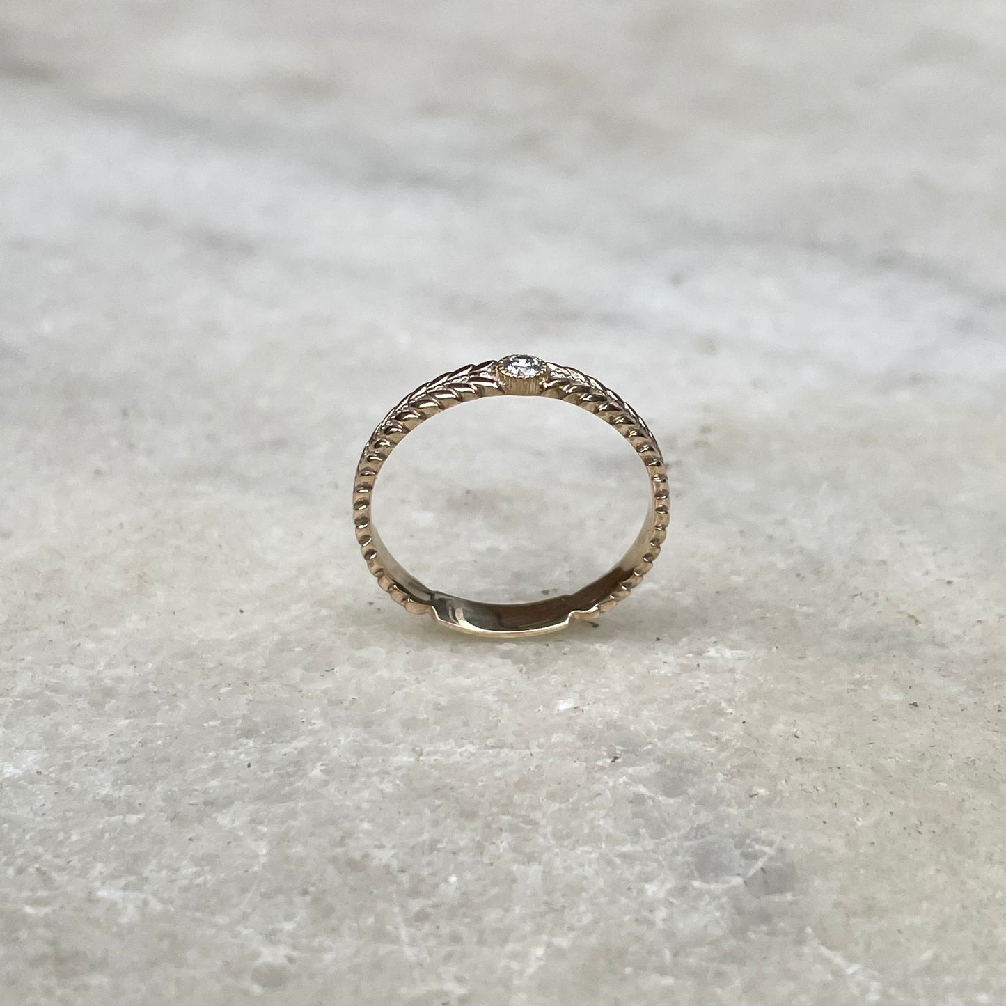 Anello etarno “alloro con diamante” <月桂樹のリング “煌” >